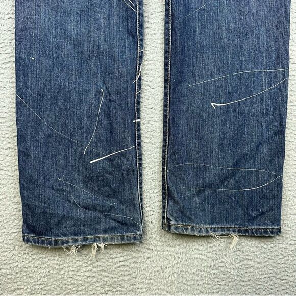 Levis 501XX Jeans Mens 32x32‎ Blue Denim Straight Leg Button Fly Paint Splatter - Picture 8 of 15